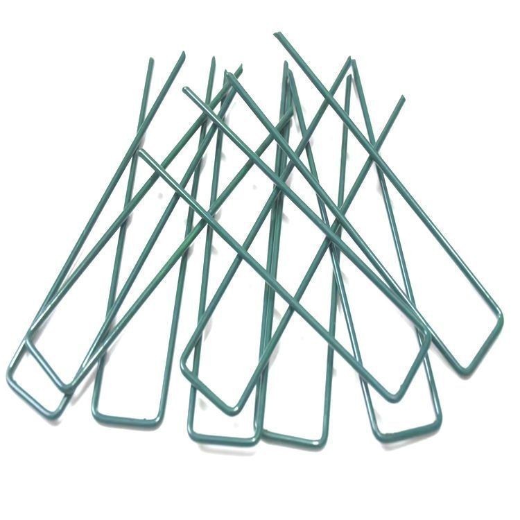 Green U-Shaped Nails for Spray-Painted Turf, Green Lawn Nails, Ground Cloth U-Shaped Nails, Tent Ground Nails, Green U-Shaped Clips