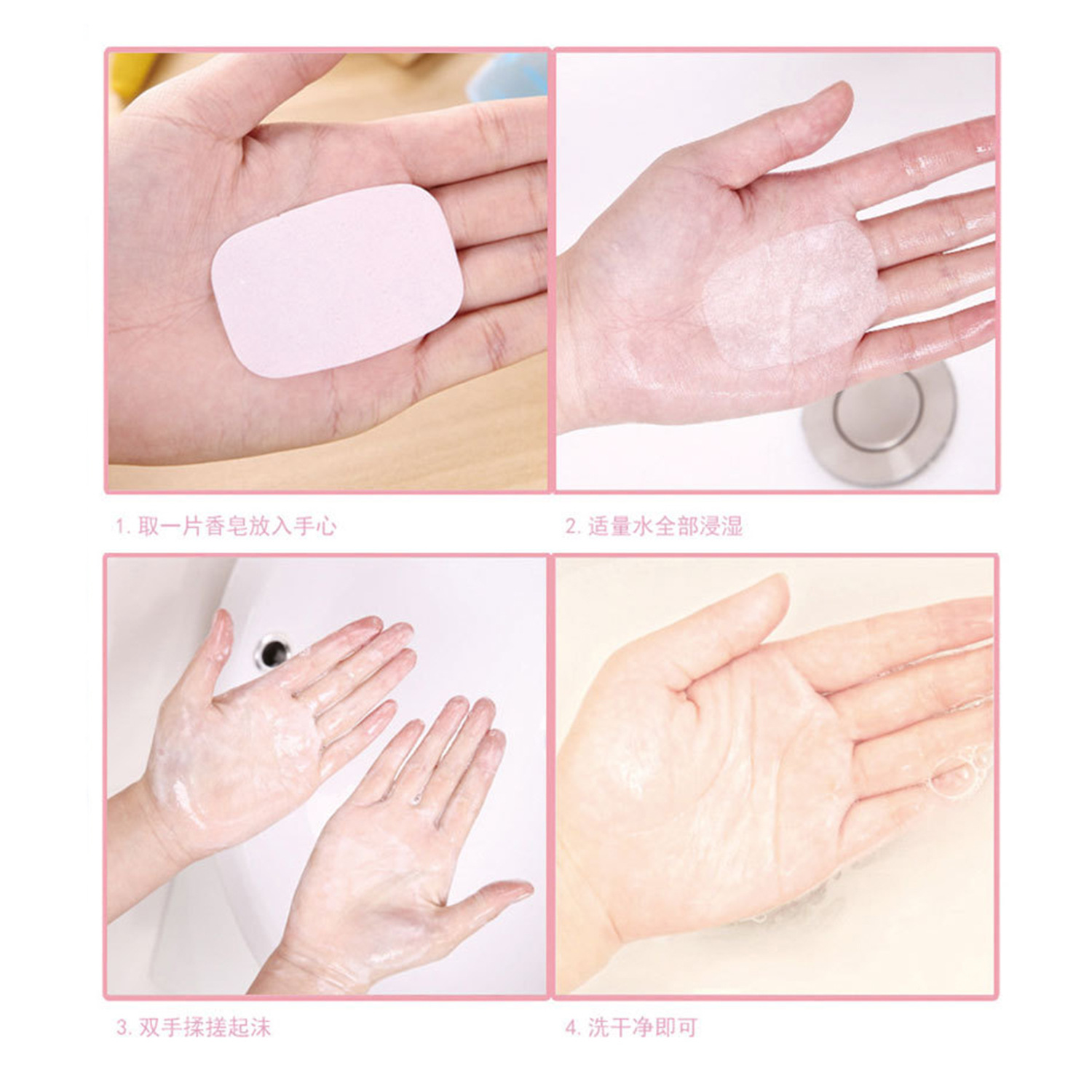 Travel Disposable Hand Soap Paper Soap Flakes Carry-On Soap Flakes Soap Sheet Portable Hand Soap Flakes