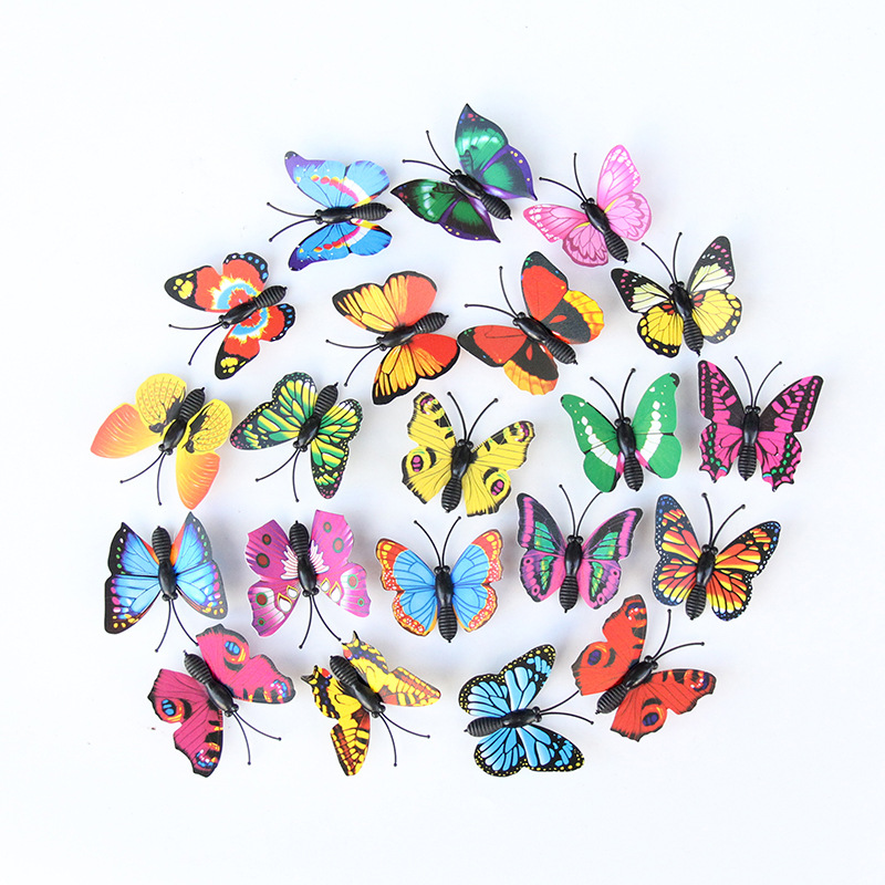 4 см симуляция бабочки цветная бабочка украшение кристаллическая грязь аксессуары 3D симуляция бабочки