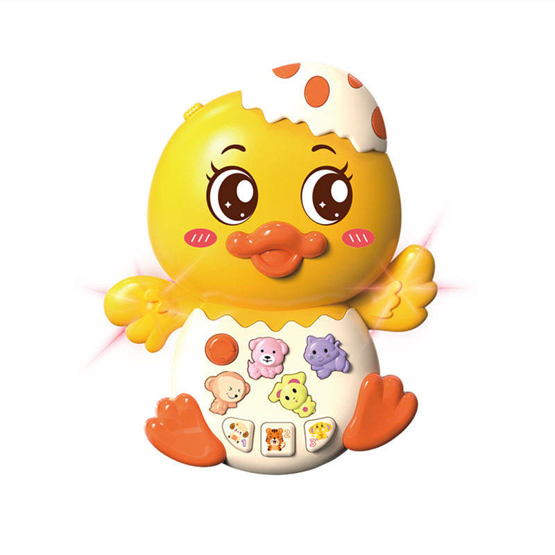 Прямые продажи от производителя, мультяшная электронная утка, музыкальная клавиатура для детей, интерактивная образовательная игрушка для младенцев