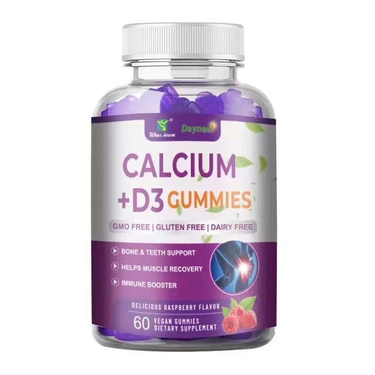 Calcium D3 Gummies Vitamin D Supplement Fruit Flavor Custom