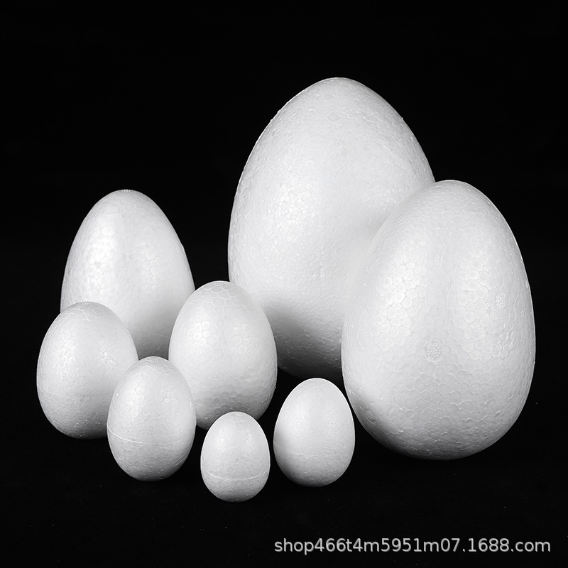 Eps Foam Ball Egg-Shaped Solid Styrofoam Ball Kindergarten Kidsren's Handmade Easter Egg DIY Foam Protein Embryo