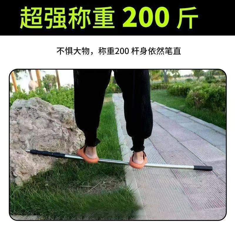 Manufacturer Wholesale Fishing Accessories Stainless Steel Net Pole 2.4m Telescopic Spear Pole Fishing Gear Net Pole