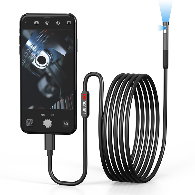 Single and Double Lens High-Definition Industrial Pipe Endoscope Android Apple Type-C Three-In-One Mobile Phone Wifi Endoscope