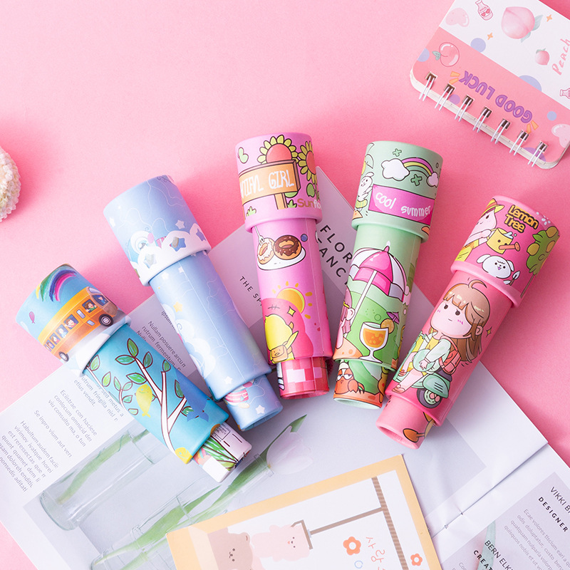 Large three-section kaleidoscope rotating magic kaleidoscope scientific experiment observation Primary School kindergarten toys