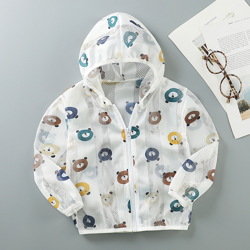 Летняя детская солнцезащитная одежда легкая дышащая рубашка для кондиционера для мальчиков на улице пляжная куртка с длинным рукавом