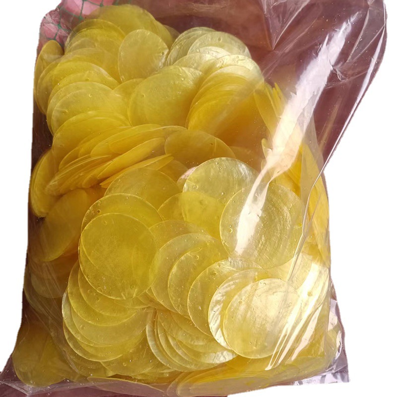 Natural Shell Discs 50mm Double-Hole Mirror Shell Raw Materials Soft Shell DIY Lamp Wind Chime Accessories Translucent Sheet