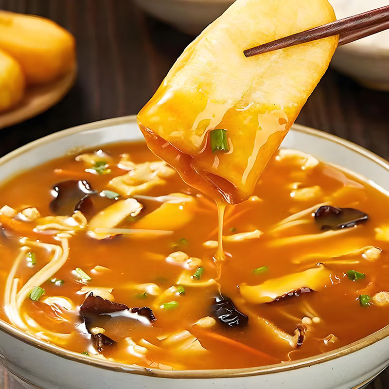 Black Pepper Hot and Sour Soup 0 Sucrose 0 Fat Household Bagged Hu Hot Soup Material Package Breakfast Snacks Instant Soup Black Pepper Hot and Sour Soup