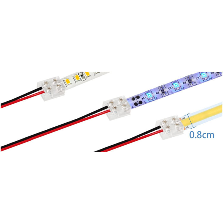 Led Solder-Free Lamp with Connector L-Shaped Corner 8Mm10Mm Light Strip T-Shaped Light Slot Wiring Lock Screw Solder-Free Connector