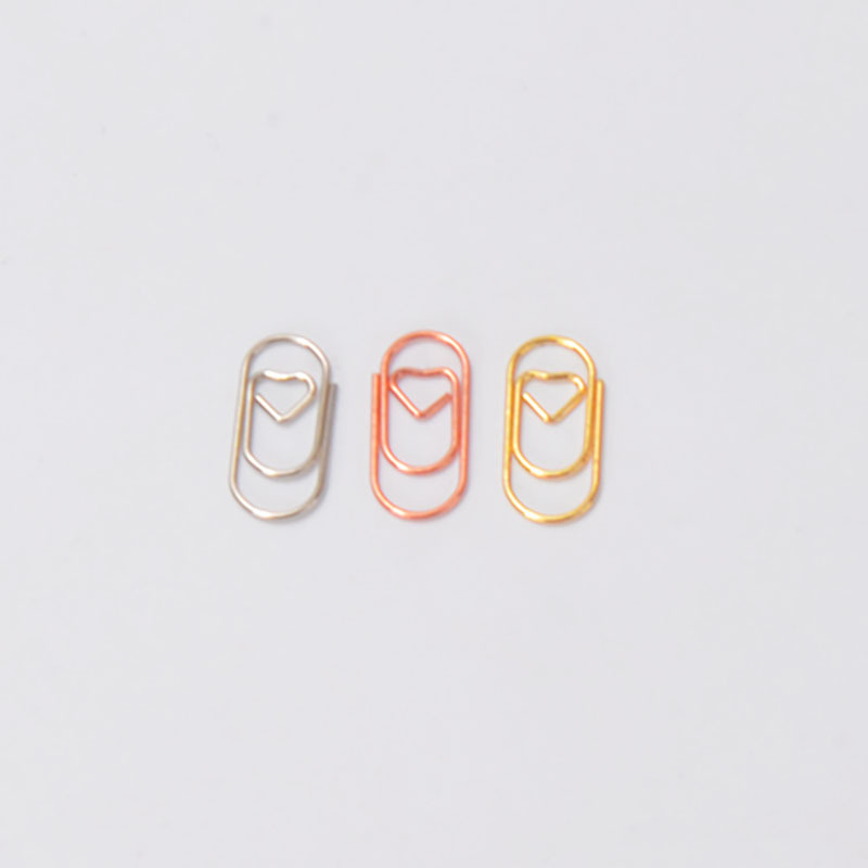 Mini Heart-Shaped Paper Clips, Metal Heart Bookmarks, Planner Decoration, Cross-Border Gifts, Paper Clips 9*20