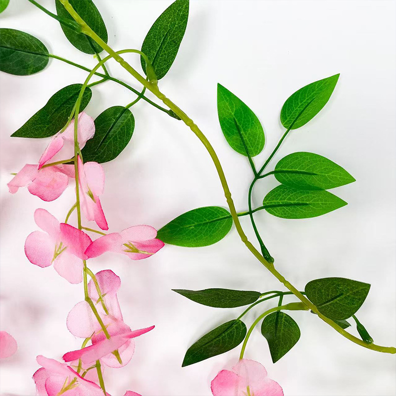 Factory wholesale indoor decoration rattan wedding decoration flower strip artificial flower plant simulation bean flower strip