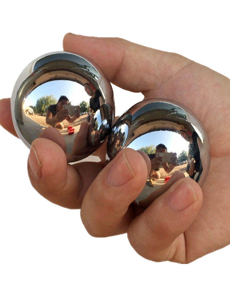 Fitness Steel Ball Handball Ball Toy Stainless Steel Fitness Ball Hand Massage Ball Hand-Held Iron Ball Solid Steel Ball