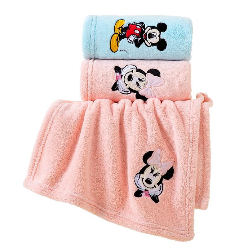 Carefully Selected Cross-Border New Product Genuine Disney Ni Cute Cartoon Stereo Embroidered Coral Velvet Doll Antibacterial, Water-Absorbent and Quick-Drying