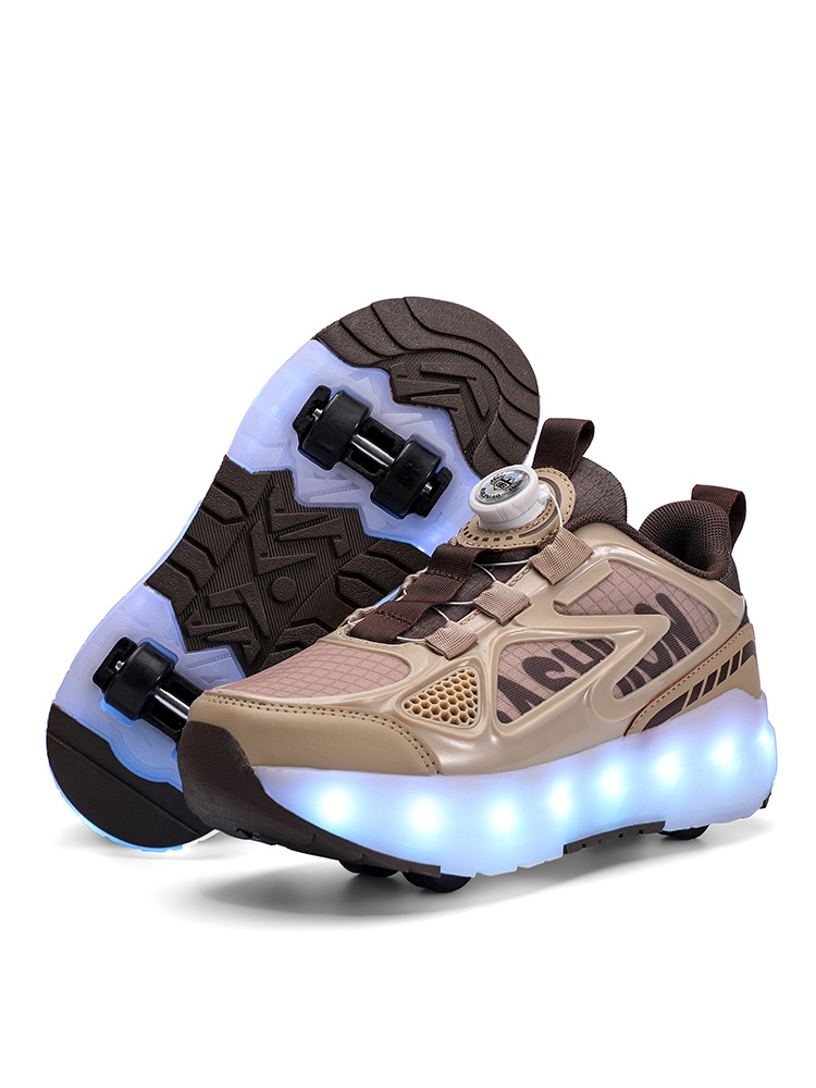 Binle Bird Children's Heal Shoes Four Wheel Summer Boys' Luminous Detachable Girls' Student's Wheeled sneaker