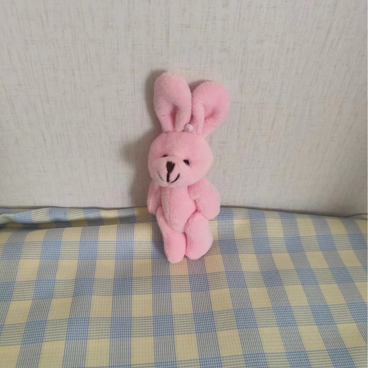 Plush Toy Manufacturer Direct Supply 8cm Jointed Rabbit Pendant Promotional Gift Bag Key Creative Pendant