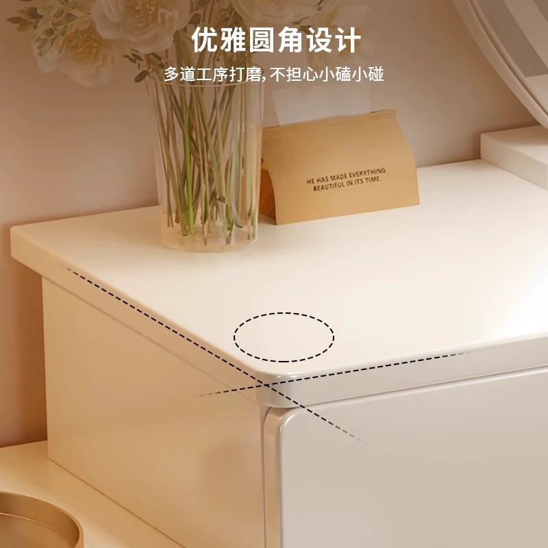 Cream Style Dressing Table Bedside Table Integrated Table Bedroom Simple Modern Dressing Table Girls Master Bedroom Dressing Cabinet