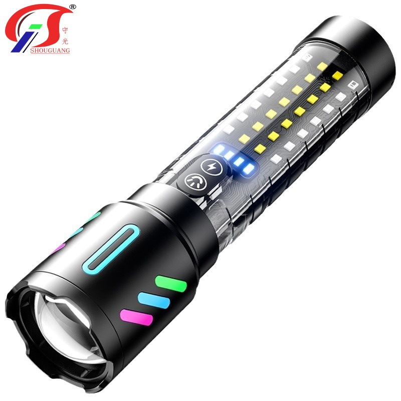 Суперяркий фонарь с светодиодной лентой, дальний свет, встроенный аккумулятор, аварийный, переносной для улицы