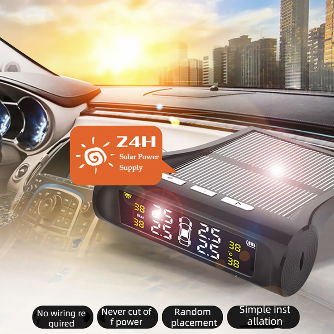 Монитор давления в шинах T1, внешний и встроенный беспроводной солнечный датчик давления