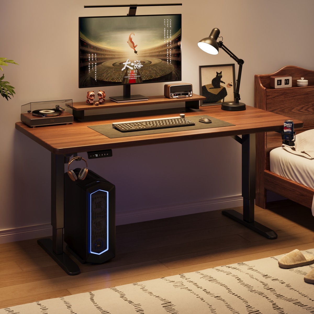 Electric Lift Table, Home Computer Table, Liftable E-Sports Table, Study Office Desk, Workbench, Lift Table Legs