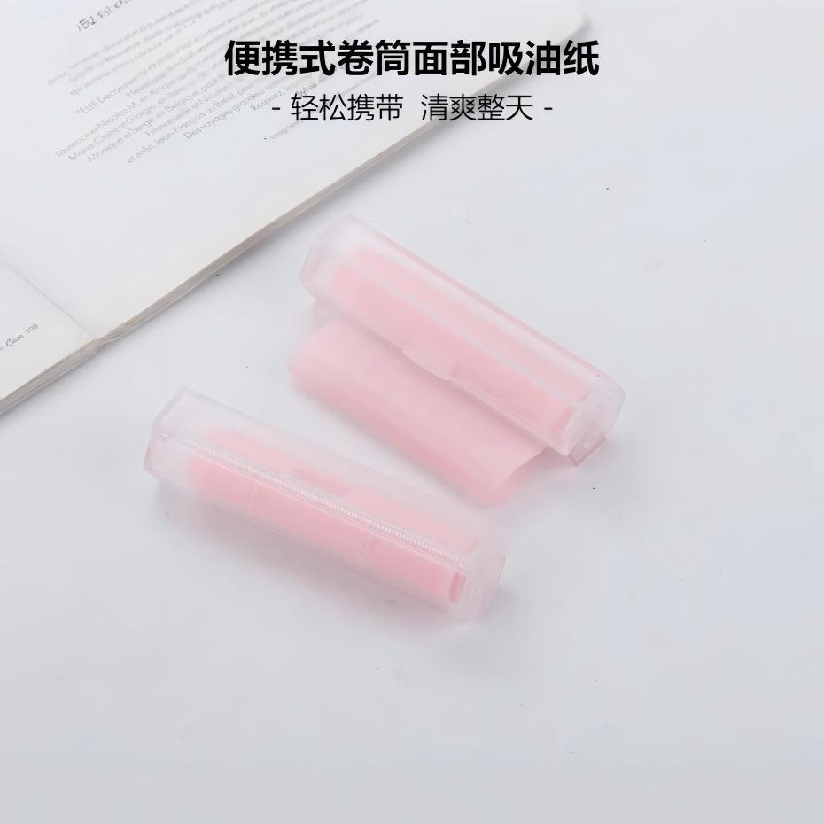 New Facial Oil-Absorbing Paper Frosted Small Thin Tube Square Round Hexagonal Roll Type Green Tea Bamboo Charcoal Oil-Absorbing Paper