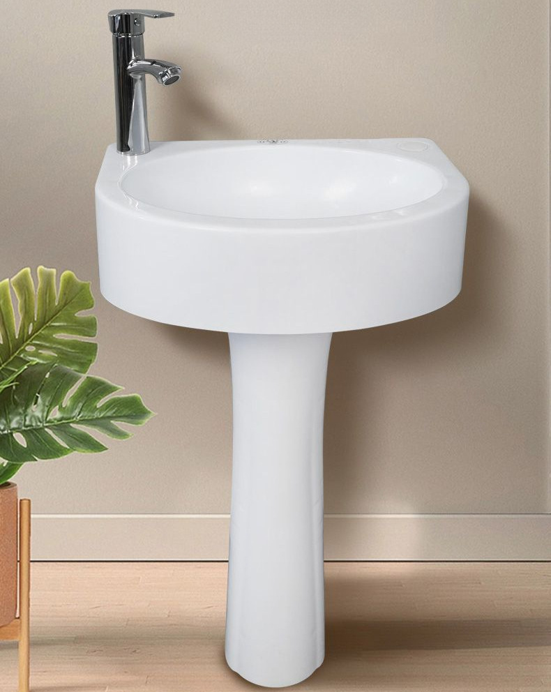 Column-Type Washbasin Small Apartment Plastic Punch-Free Washbasin Home Bathroom Washbasin Temporary Washbasin