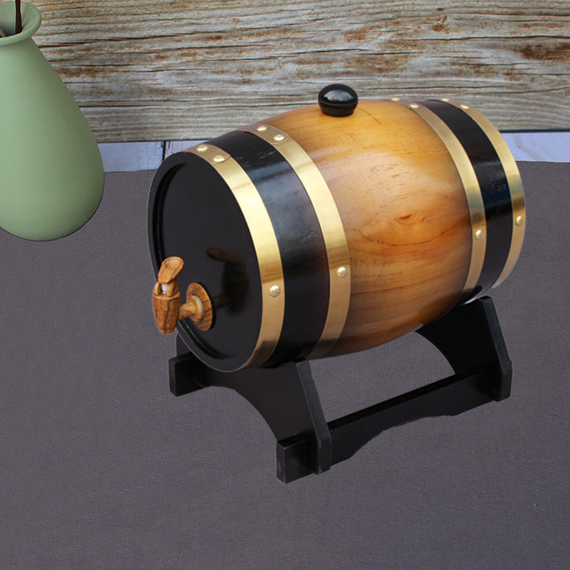 Wholesale Oak Barrel Liquor Beer Barrel Wine Wine Barrel Pine Liner Wine Barrel Home Decorative Barrel Storage