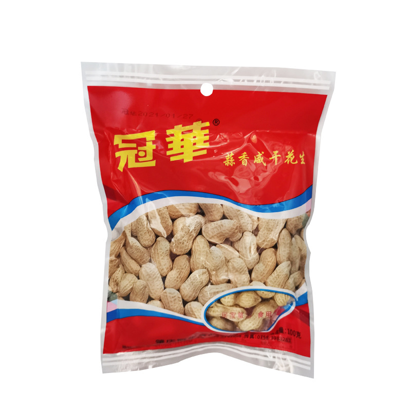 Guanhua garlic peanut 100g salted dried peanut crispy shelled peanut wine peanut snack wholesale