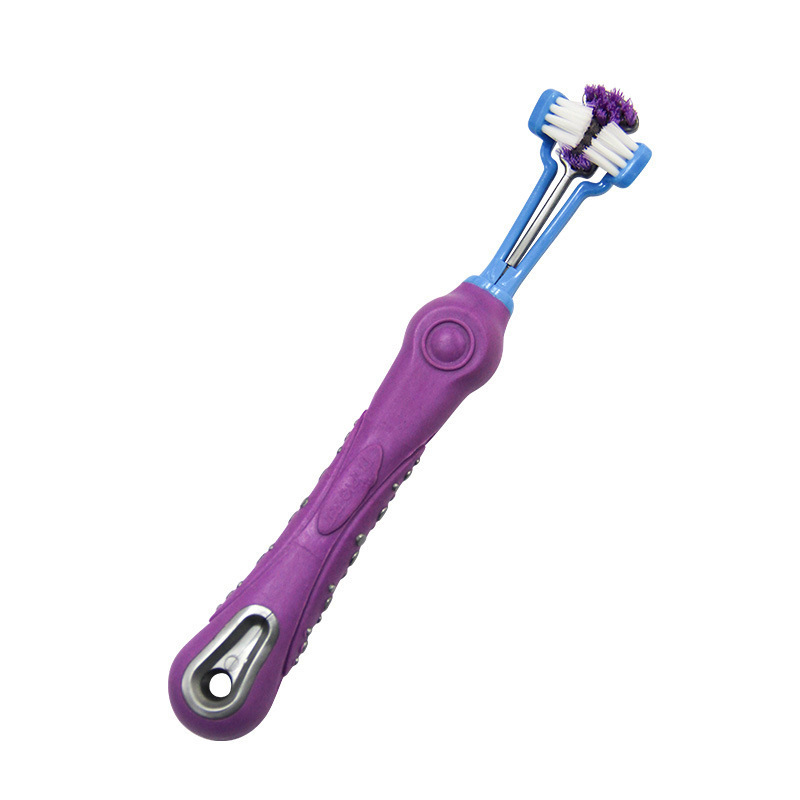 Pet Three-Head Toothbrush, Dog and Cat Brushing and Cleaning, Toothbrush Manufacturer Wholesale for Medium and Large Dogs