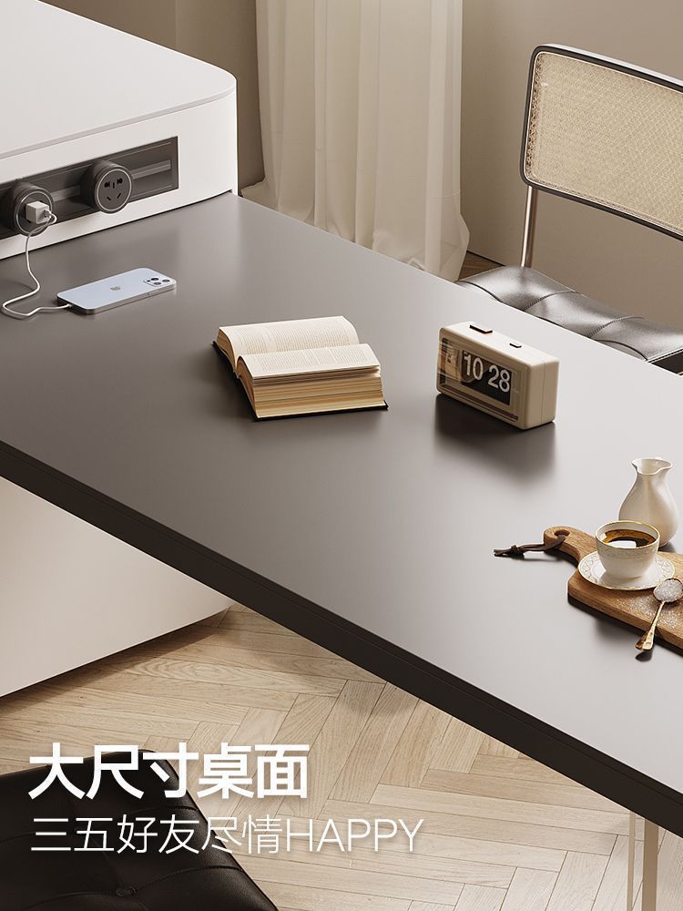Island Table Dining Table Integrated Retractable Slate Cream Style Solid Wood Household Small Apartment Slate Island Table Dining Table