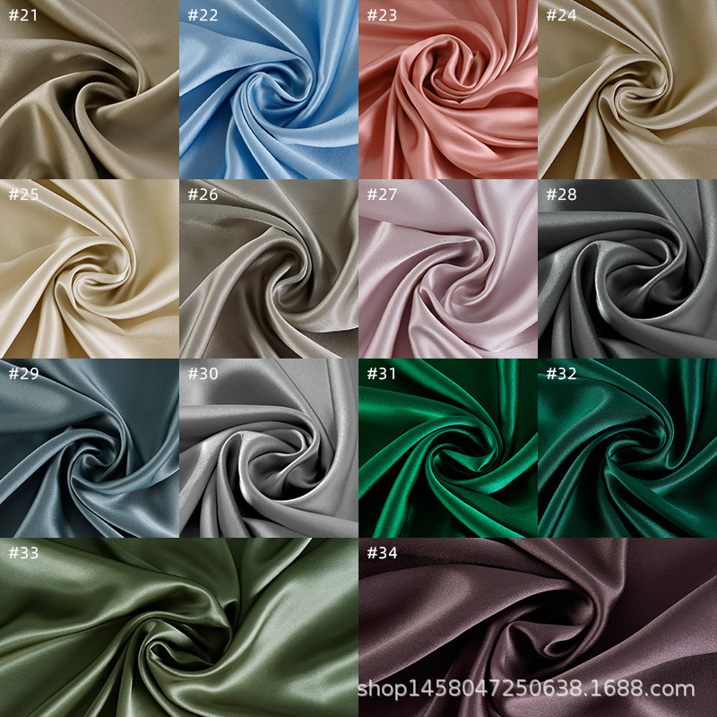 114 door width 19mm heavy silk crepe satin silk fabric clothing fabric bedding fabric wholesale foreign trade
