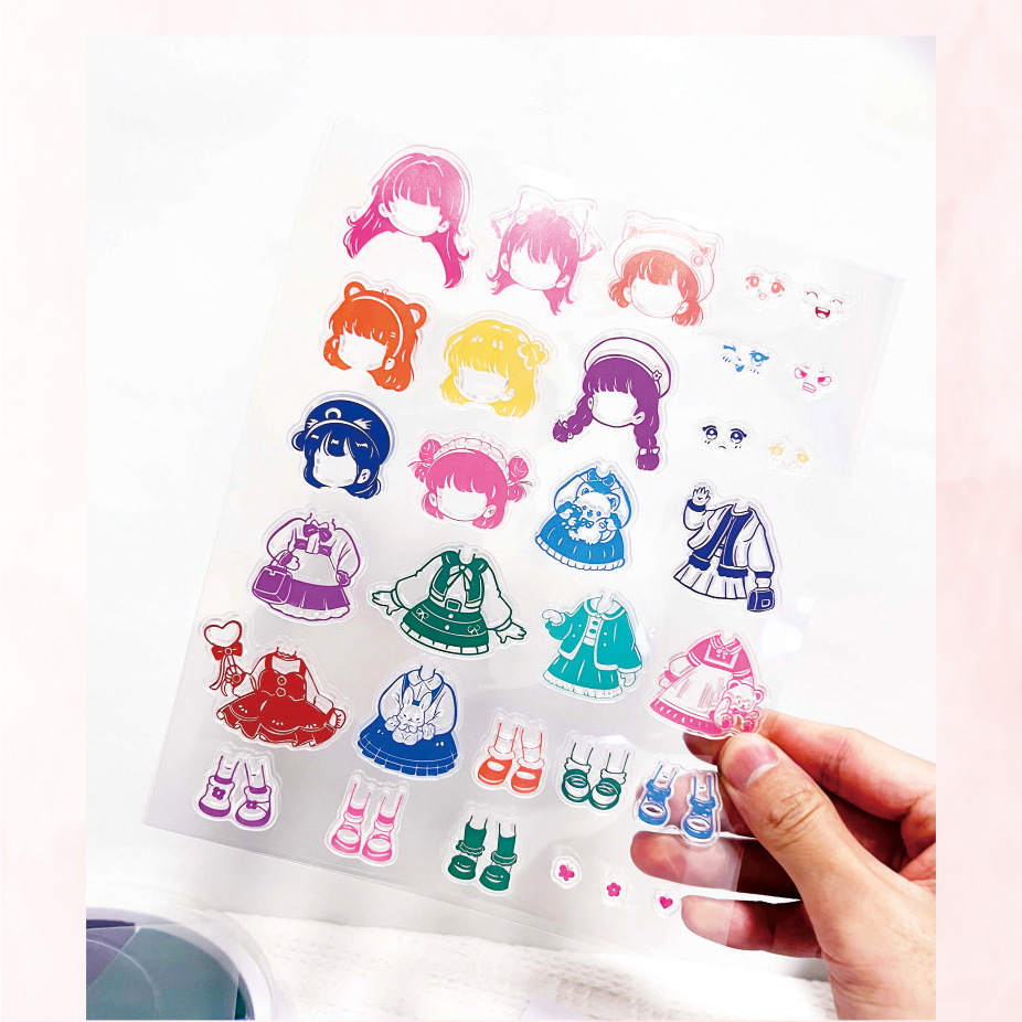 Xiaowenjia Wears Seals, Kidsren's Dress-Up Toys, Girls' Princess Handbook Sticker Tools, See Details for Others