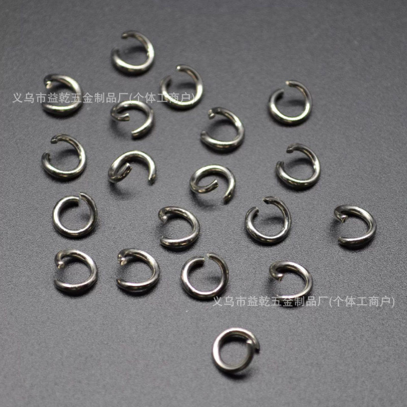 diy jewelry material open ring single ring flat iron ring chain connection ring earrings necklace accessories wholesale in stock