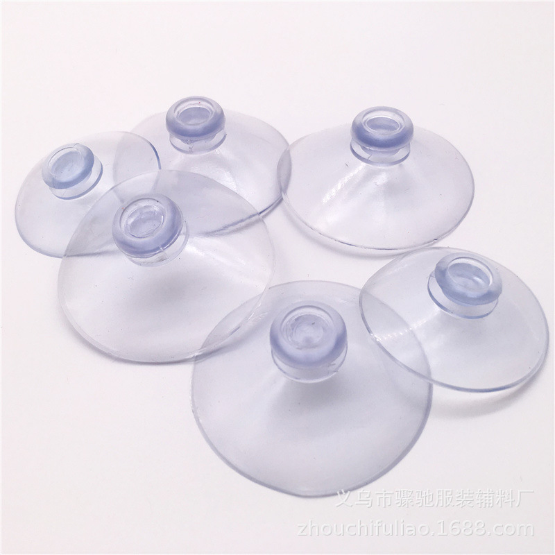 Manufacturer Wholesale Pvc Transparent Horizontal Perforated Side Hole Suction Cup Wedding Car Glass Strong Suction Plastic Mushroom Head Suction Cup