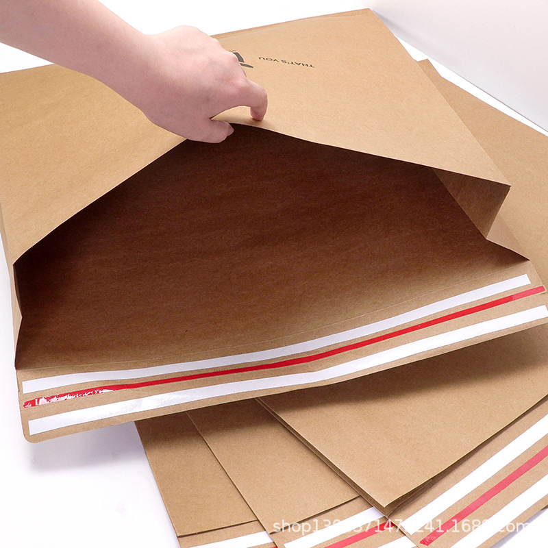 Factory wholesale creative kraft paper self-adhesive bag envelope express envelope bag cross-border environmental protection kraft paper express bag
