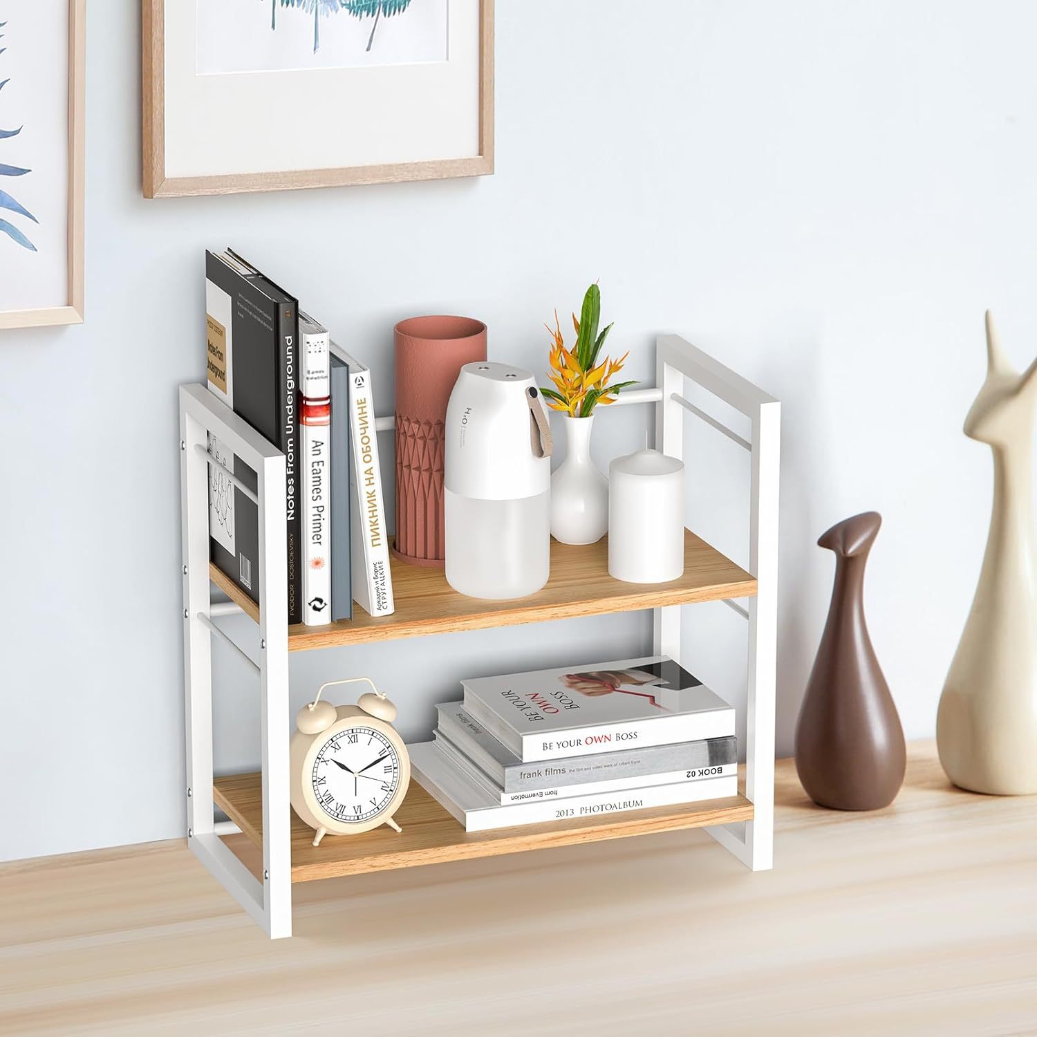 Multifunctional Multi-layer Storage Rack Desktop Storage Rack Kitchen Punch-free Organizer Office Desktop Bookshelf