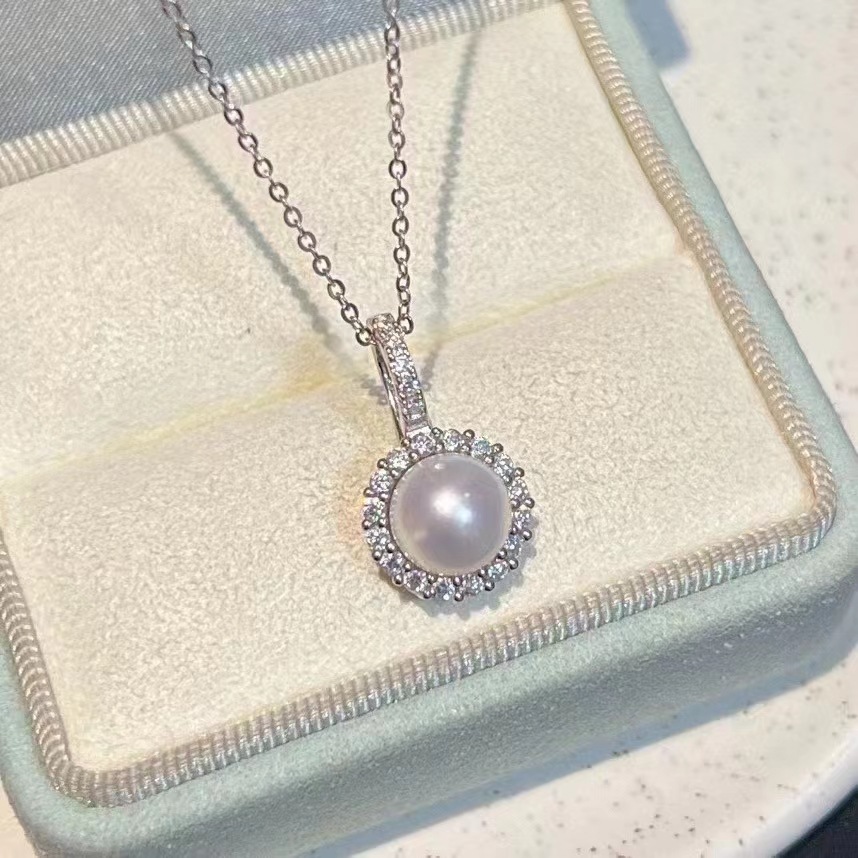 Dan peach jewelry detachable universal buckle pearl necklace pearl pendant high color retention clavicle chain universal buckle accessories