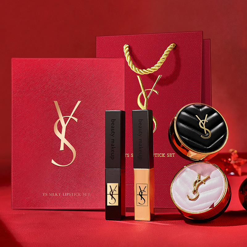 Помада YS воздушная подушка двухпредметный подарочный набор На День святого Валентина для девушек оптом