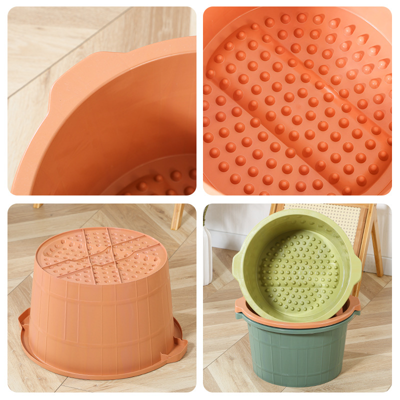 Plastic Raised Dot Foot Bath Bucket Rental, Special Bucket for Foot Soaking, Massage Foot Bath Basin, Elevated and Deepened for Middle-Aged and Elderly