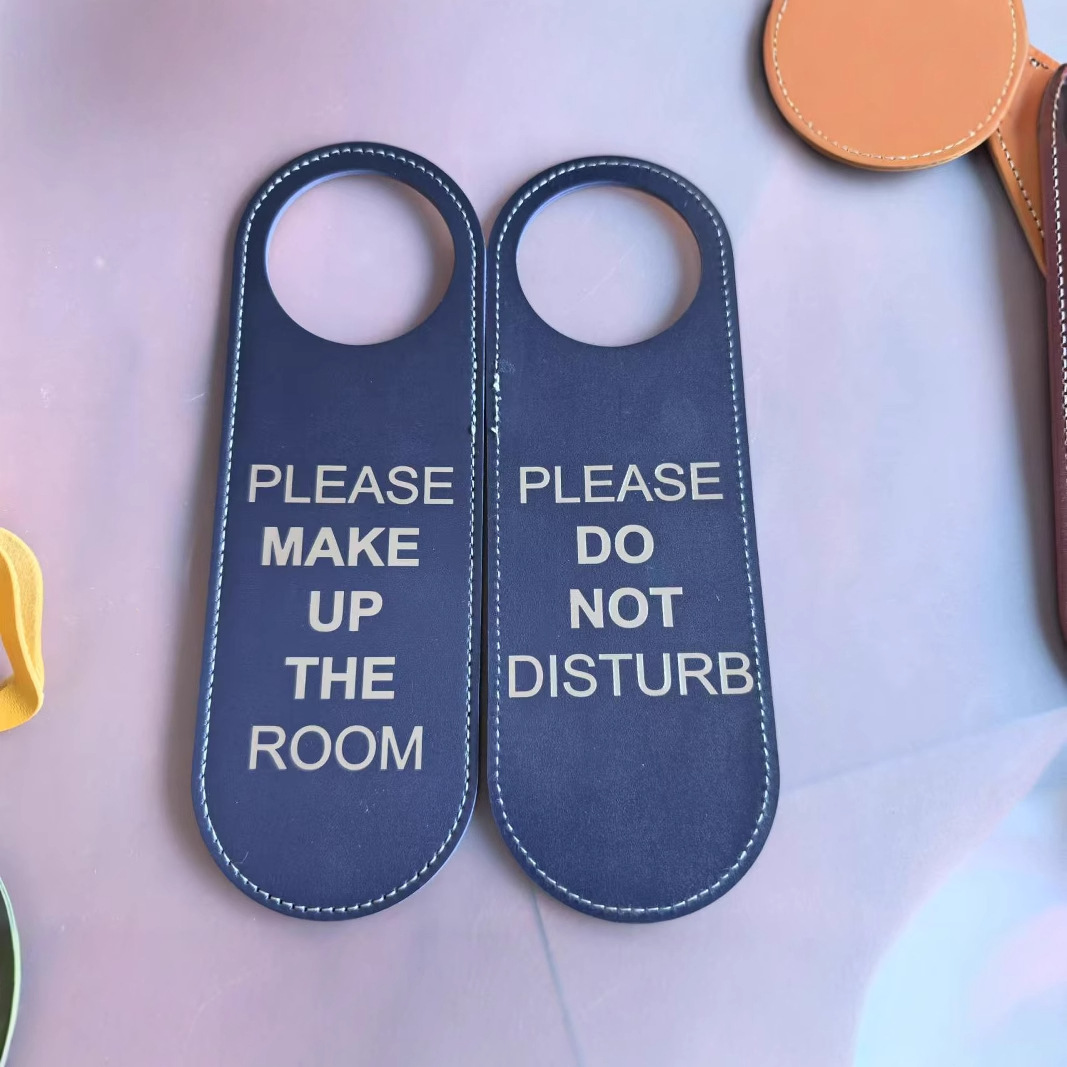 Cross-Border Door Sign in Stock English Please Do Not Disturb Reminder Sign Leather Office Conference Room Door Sign