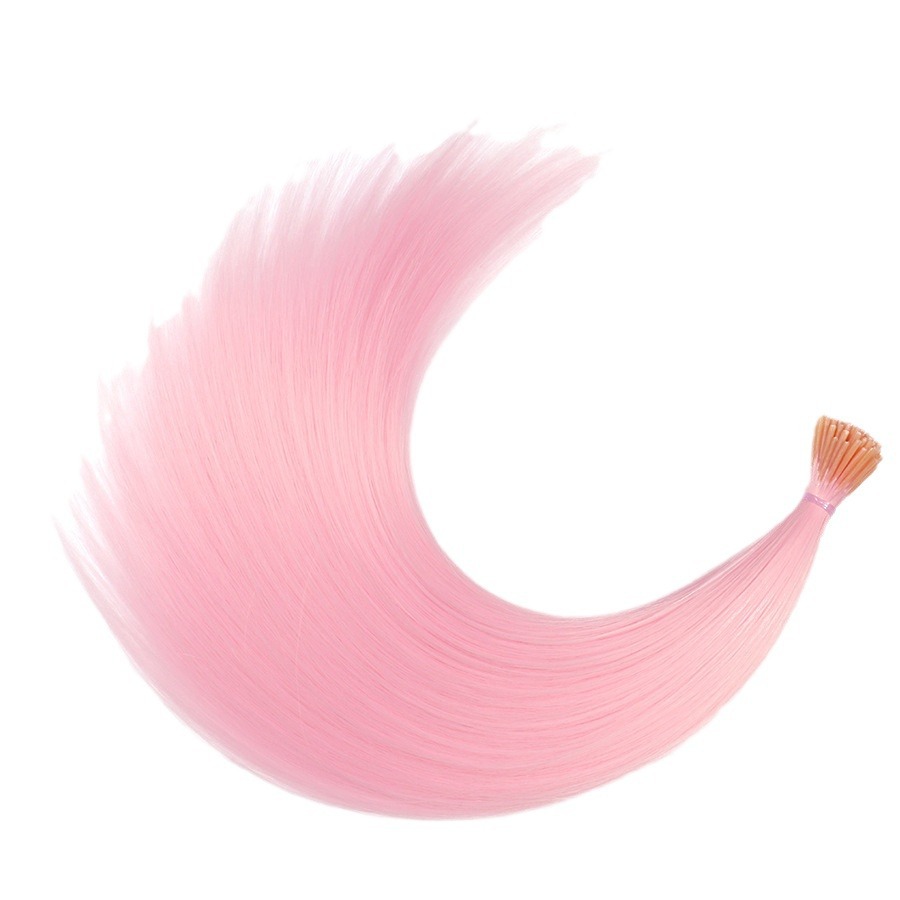 50 cm 0.2 Colorful Feather Hair Extensions Wholesale High Temperature Silk Chemical Fiber Feather Hair Extensions Stick Hair Seamless Hair Extensions