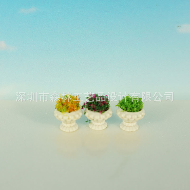 Dollhouse Doll House Accessories Mini Plant Model Artificial Small Potted Micro-Scene Ornaments Potted Plant Model B