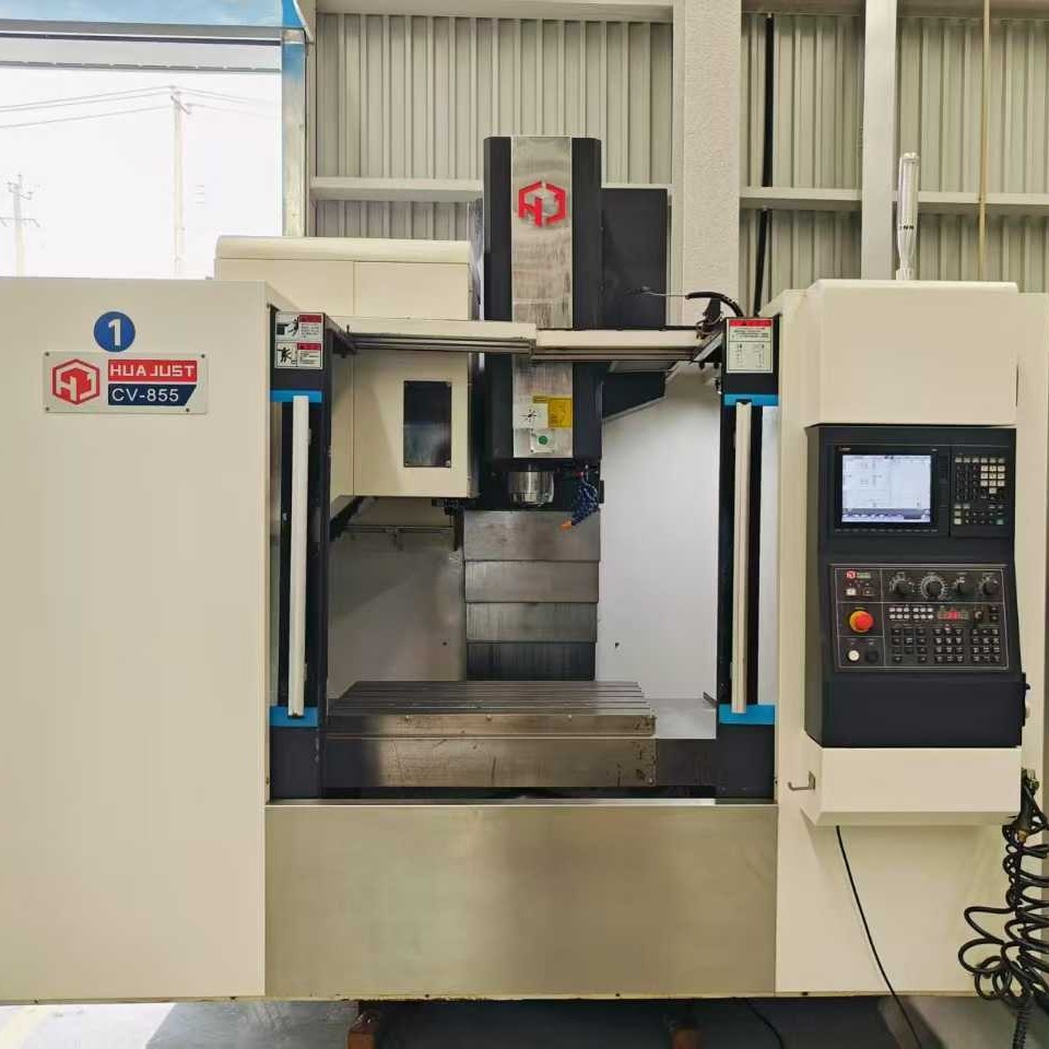 For Sale Second-Hand Huaji Cv-855 Vertical Machining Center Spindle Taper Bt40 in Stock