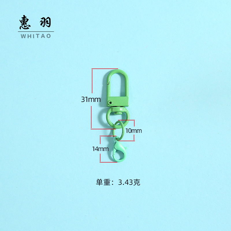 Creative Candy Color Paint Rotating Door Buckle Hanging 14mm Lobster Buckle Small Hook Key Door Buckle Pendant Keychain