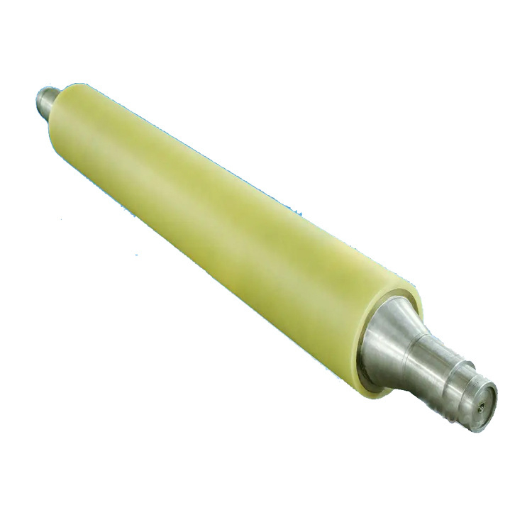 Polyurethane Industrial Wear-Resistant Rubber-Coated Roller, Metallurgical Silicone Rubber Roller, Galvanized Wire Clamp Delivery Roller