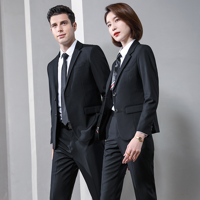 22 years of new business attire for men and women with the same style white-collar elite office workers men's clothing sales Bank overalls two buckles