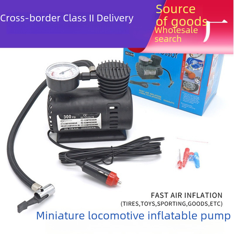 12V Micro Locomotive Air Pump Car Tire Air Pump Portable Car Electric Small Air Pump Manufacturer