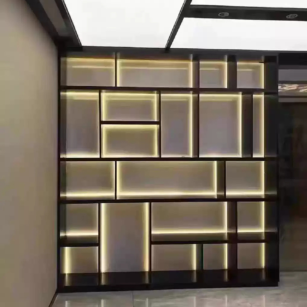 Stainless Steel Steel Cabinet Metal Display Decorative Cabinet Wine Cabinet Embedded Laminate Cabinet Light Luxury Niche Tv Cabinet