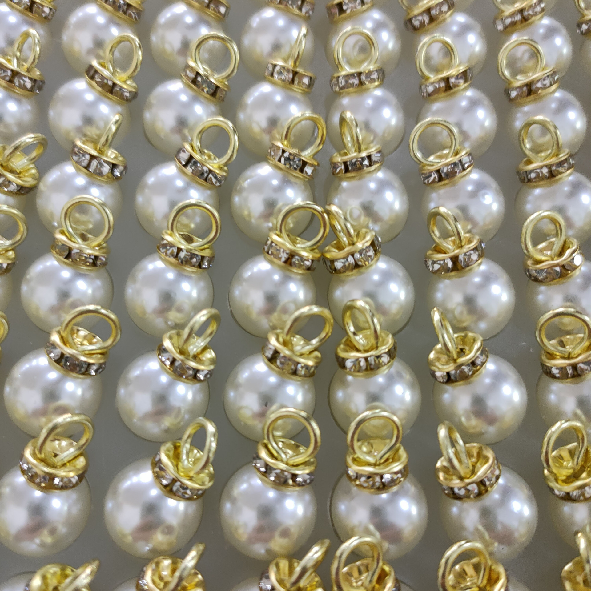 ABS Highlight Pearl Pendant Happy Shop Gift Bag Imitation Pearl Pendant Garment Accessories Decorative Zipper Head