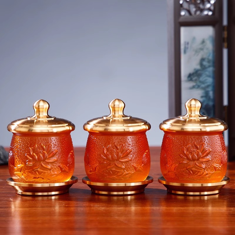 Factory Direct Supply Small Water Supply Cup Buddha Hall Buddha Front Guanyin Water Supply Cup God of Wealth Home Lotus Worship God of God Fairy Home Supply Cup