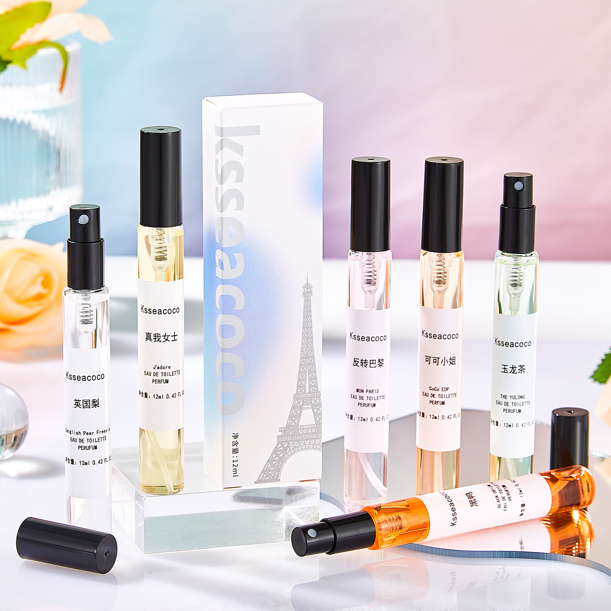 Образцы Парфюма 12ml Доступные Альтернативы Большим Брендам Tiktok и Kuaishou Прямые Эфиры Оптовая Продажа